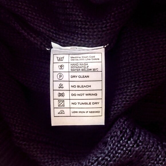 Men's Casual Button Mock-Neck Pullover Multi-Cable Sweater ~ Black (XL-2XL) NWT - Picture 12 of 13